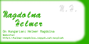 magdolna helmer business card
